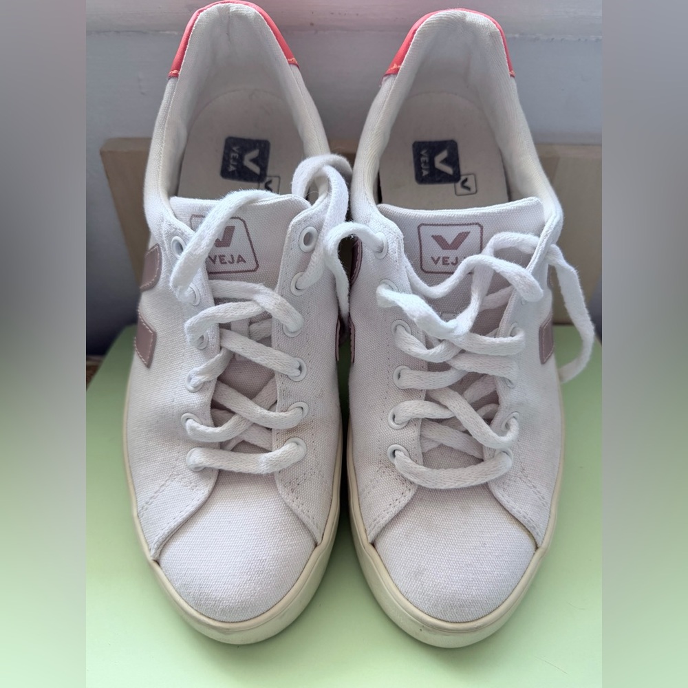 Veja Esplar SE Women's White and Sneakers with Orange and Tan Accents